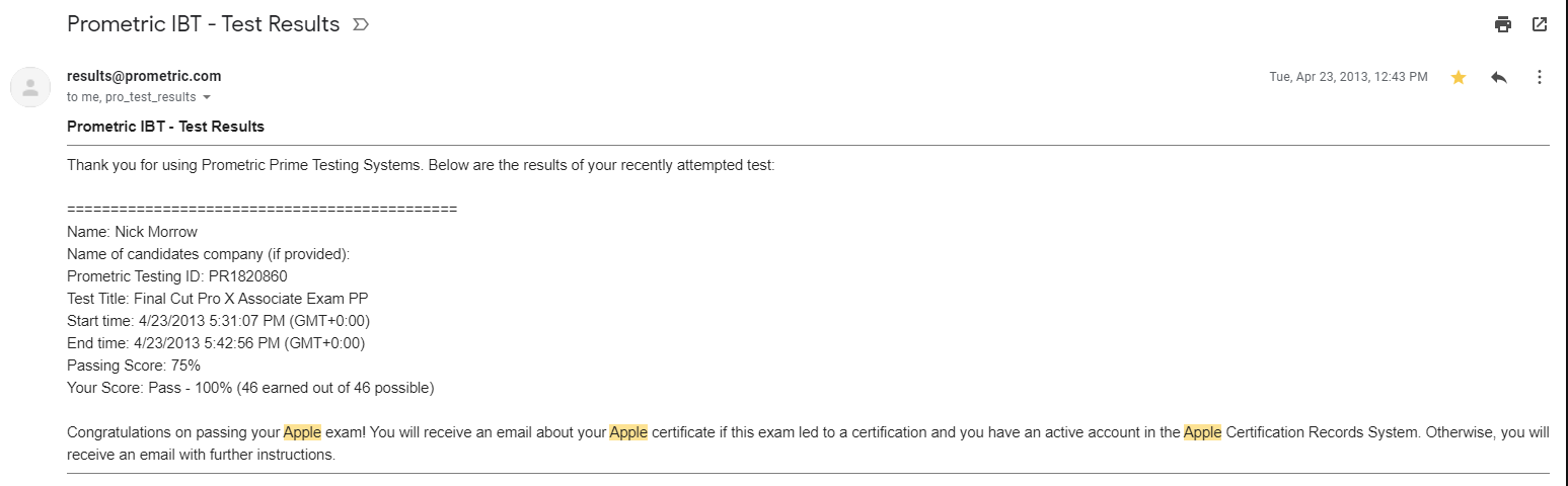 Apple Certification